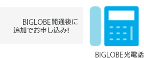 ビッグローブ光開通後に追加でお申し込み!